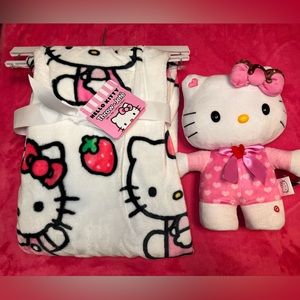 Hello kitty strawberry blanket and CVS dancing greeter